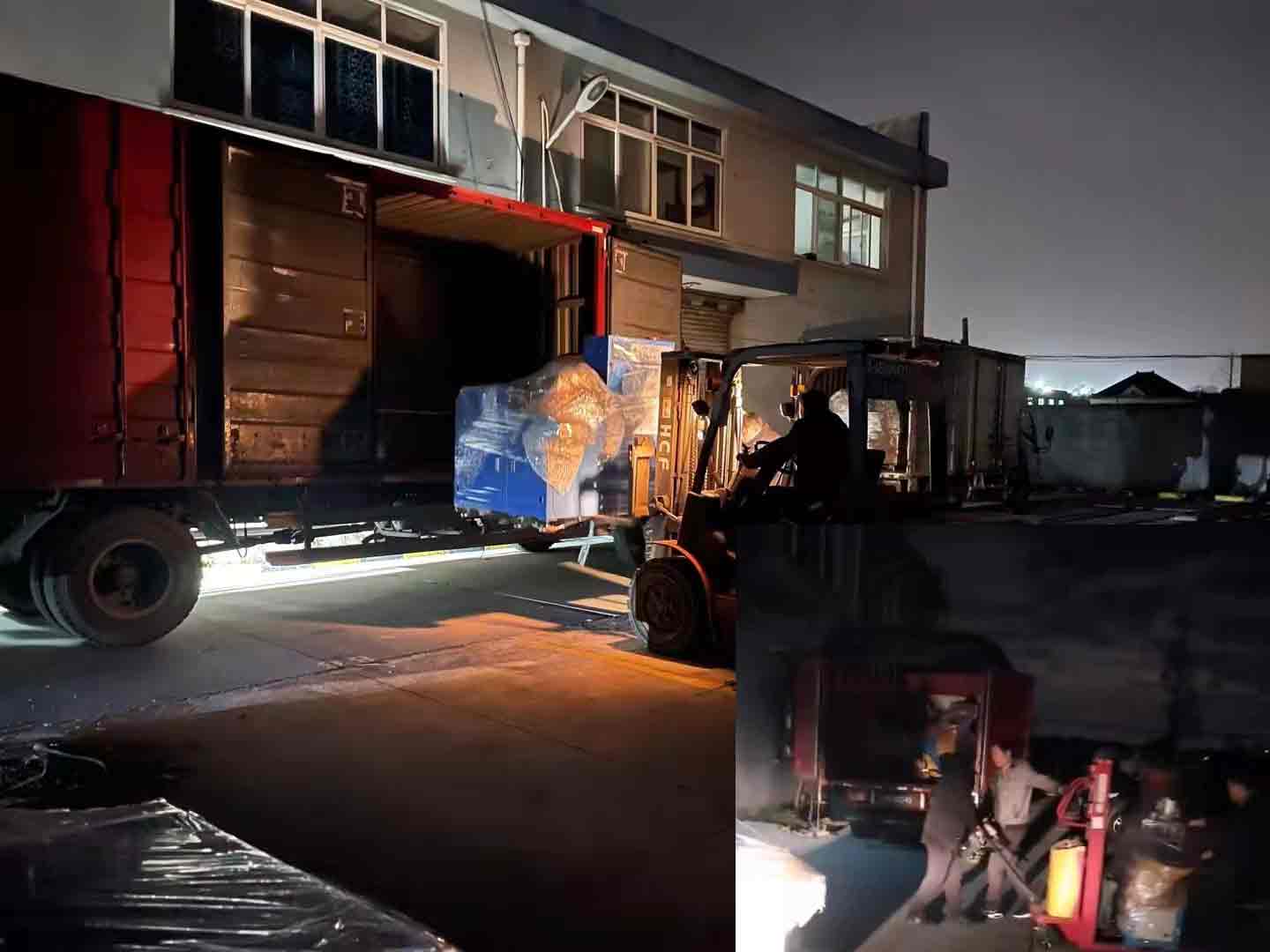 5臺全自動型材切割機各尋其主，又是一個加班發貨的晚上